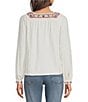 Lucky Brand Knit Square Neck Long Sleeve Pullover Top - Image 2