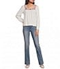 Lucky Brand Knit Square Neck Long Sleeve Pullover Top - Image 3