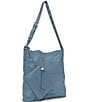 Color:Coronet Blue - Image 4 - Kora Leather Shoulder Bag