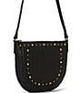 Color:Black - Image 4 - Kyla Studded Leather Crossbody Bag