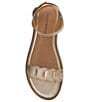 Color:Stardust - Image 6 - Kyndall Metallic Leather Braid Detail Flat Sandals