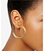 Color:Gold - Image 2 - Large Tubular Hoop Earrings