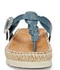 Color:Natural Blue - Image 4 - Libba Leather Platform Espadrille Sandals