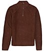 Color:Deep Mahogany - Image 1 - Long Sleeve Tweed Wool-Blend Sweater