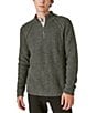 Color:Charcoal Heather - Image 1 - Long Sleeve Tweed Wool-Blend Sweater