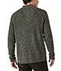 Color:Charcoal Heather - Image 2 - Long Sleeve Tweed Wool-Blend Sweater