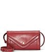 Color:Red - Image 1 - Love Leather Crossbody Bag