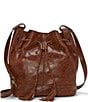 Lucky Brand Luna Leather Bucket Bag, Color:Nutshell - Image 1