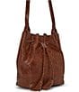 Lucky Brand Luna Leather Bucket Bag, Color:Nutshell - Image 4