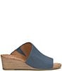 Color:Light Blue - Image 2 - Malenka Leather Asymmetrical Slip On Wedge Sandals
