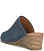 Color:Light Blue - Image 3 - Malenka Leather Asymmetrical Slip On Wedge Sandals