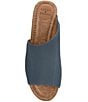 Color:Light Blue - Image 6 - Malenka Leather Asymmetrical Slip On Wedge Sandals
