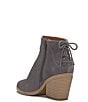 Color:EXCALIBUR - Image 4 - Mikasi Suede Lace-Up Booties