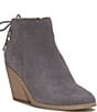 Color:EXCALIBUR - Image 1 - Mikasi Suede Lace-Up Booties