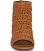 Color:Tan - Image 4 - Mofira Woven Leather Peep Toe Shooties