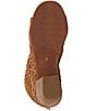 Color:Tan - Image 6 - Mofira Woven Leather Peep Toe Shooties
