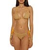 Lucky Brand Ocean Wave Pucker Texture Triangle Swim Top & Tie Side Hipster Swim Bottom - Image 1