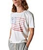 Color:Blanc - Image 1 - Peace Flag Short Sleeve T-Shirt