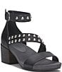 Color:BLACK - Image 1 - Piah Studded Heeled Sandals