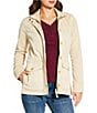 Lucky Brand Point Collar Long Sleeve Drawstring Waist Patch Pocket Button Front Utility Jacket, Color:Wood Wash - Image 1