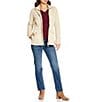 Lucky Brand Point Collar Long Sleeve Drawstring Waist Patch Pocket Button Front Utility Jacket, Color:Wood Wash - Image 4