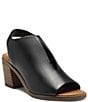 Color:Black - Image 1 - Rhazy Leather Slingback Heels