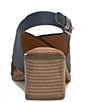 Color:Navy Blazer - Image 3 - Rhidlee Leather Heel Slingback Sandals
