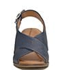 Color:Navy Blazer - Image 5 - Rhidlee Leather Heel Slingback Sandals