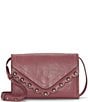 Color:Deep Orchid - Image 1 - Ruth Leather Studded Crossbody Bag