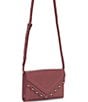 Color:Deep Orchid - Image 4 - Ruth Leather Studded Crossbody Bag
