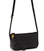 Color:Black - Image 4 - Sash Chevron Leather Crossbody Bag