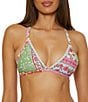 Lucky Brand Seville Color Block Printed Over The Shoulder Swim Top, Color:Multi - Image 3