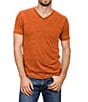 Color:Bossa Nova - Image 1 - Short Sleeve Burnout V-Neck T-Shirt