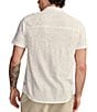 Color:Bright White - Image 2 - Short Sleeve Linen-Blend Shirt