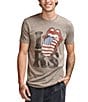 Color:Heather Grey - Image 1 - Short Sleeve Rolling Stones T-Shirt