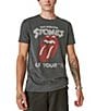 Color:Jet Black - Image 1 - Short Sleeve Rolling Stones Graphic T-Shirt