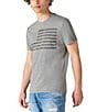 Color:Grey - Image 3 - Short Sleeve USA Flag T-Shirt