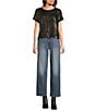 Lucky Brand Stretch Knit Sequin Crew Neck Short Sleeve Tee - Image 3