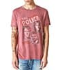 Color:Ruby Wine - Image 1 - The Police Graphic T-Shirt