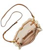 Color:Tan - Image 3 - Toni Woven Detail Leather Crossbody Bag
