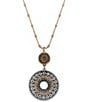 Color:Two-Tone - Image 1 - Two-Tone Tribal Pendant Necklace