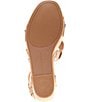 Color:Putty - Image 6 - Valintina Leather Cork Platform Wedge Sandals