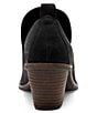 Color:Black - Image 3 - Victorey Leather Block Heel Western Booties