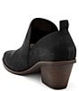 Color:Black - Image 4 - Victorey Leather Block Heel Western Booties