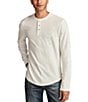 Lucky Brand Weekend Henley Neck Long Sleeve Slub Jersey T-Shirt, Color:Bright White - Image 1