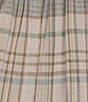 Lucky Brand Woven Stripe Print Round Neck Long Sleeve Button-Front Top, Color:Pink Plaid - Image 4
