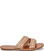 Color:Tan Lamb - Image 2 - Zanora Leather Banded Flat Sandals