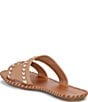 Color:Tan Lamb - Image 4 - Zanora Leather Banded Flat Sandals