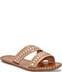 Color:Tan Lamb - Image 1 - Zanora Leather Banded Flat Sandals