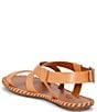 Color:Tangerine - Image 4 - Zelek Leather Flat Ankle Strap Sandals